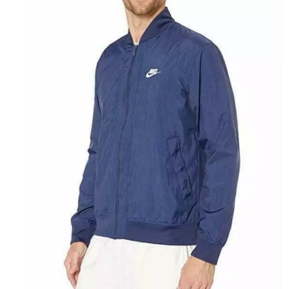 Nike Sportswear Front Zip Varsity Windbreaker Bomber Jacket Mens sz Small - Picture 1 of 4